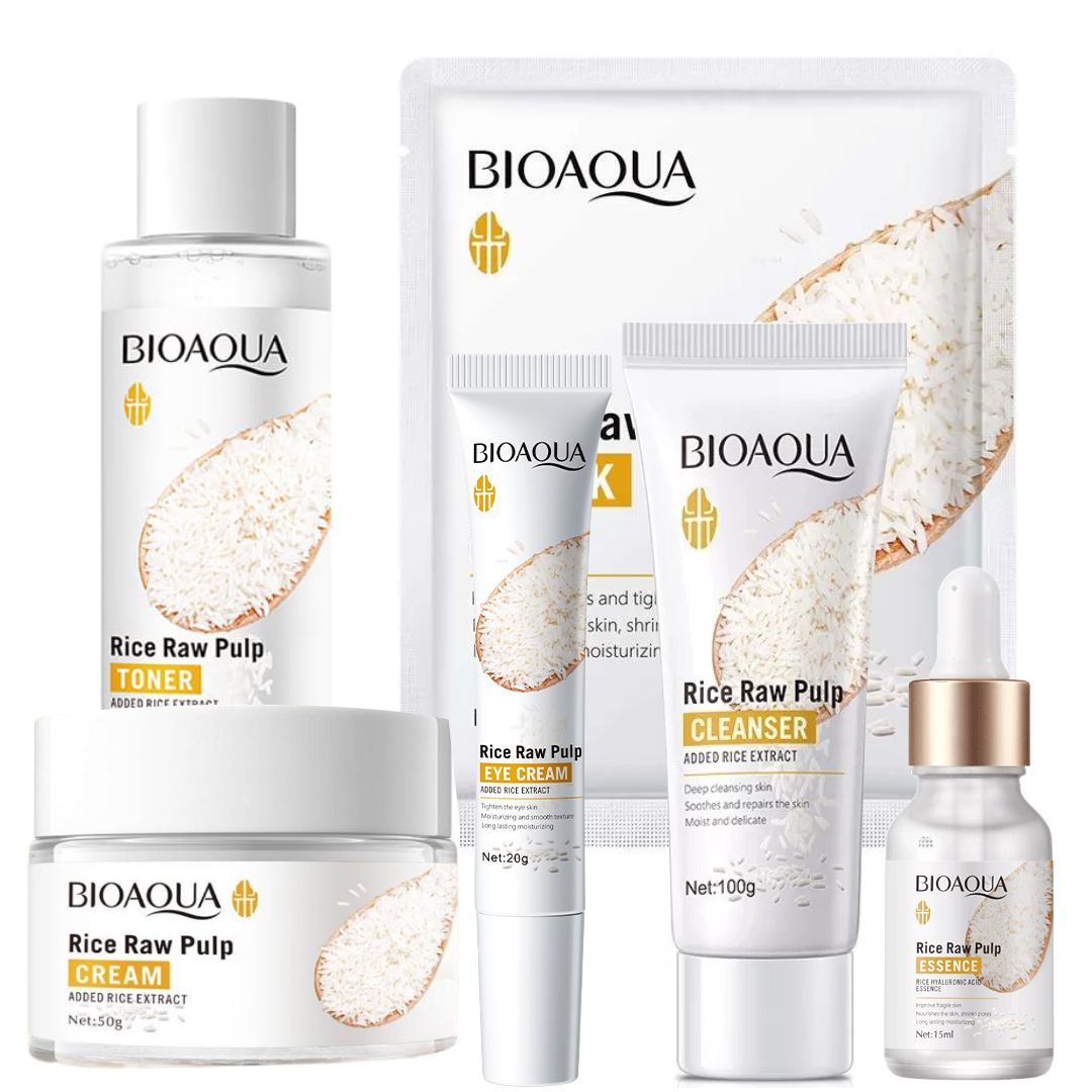 Kit Rutina Facial Oriental de Arroz | Tratamiento Facial Anti Edad y Aclarante BIOAQUA de Bao Cosmetics™