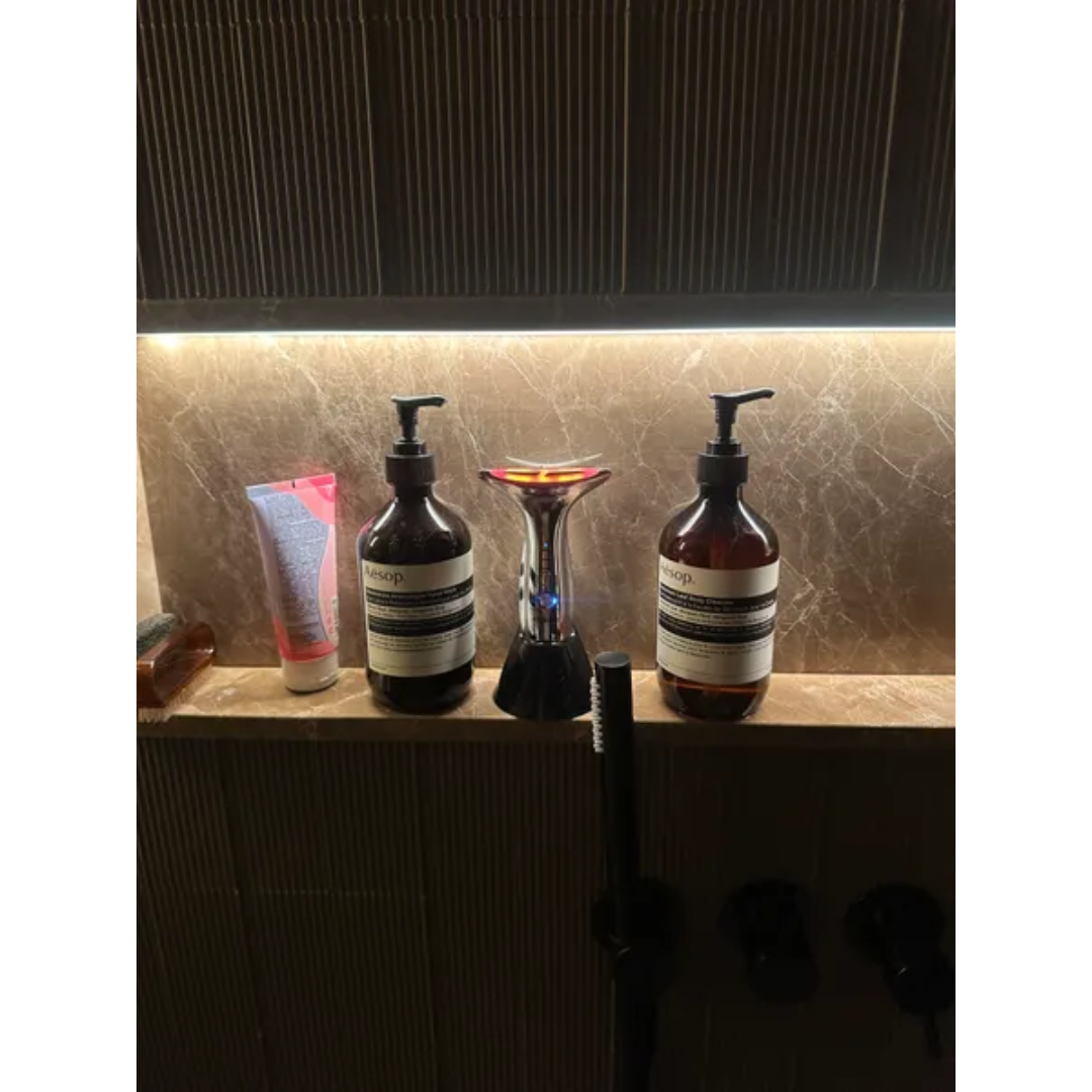 RadioFrecuencia Lifting Oro 24K Facial y Cuello - Reafirma la Piel, Reduce Arrugas y Devuelve Firmeza y Luminosidad al Rostro