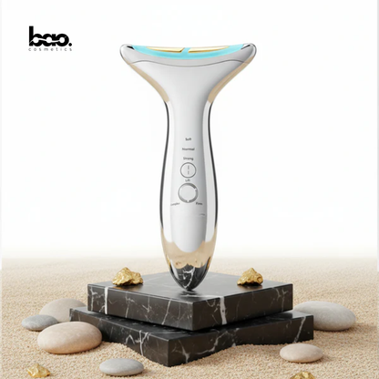 RadioFrecuencia Lifting Oro 24K Facial y Cuello - Reafirma la Piel, Reduce Arrugas y Devuelve Firmeza y Luminosidad al Rostro