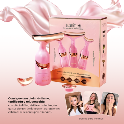 Massaggiatore per viso e collo Gushiyuta: rassoda la pelle, riduce le rughe e restituisce compattezza e luminosità al viso