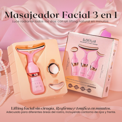 Massaggiatore per viso e collo Gushiyuta: rassoda la pelle, riduce le rughe e restituisce compattezza e luminosità al viso