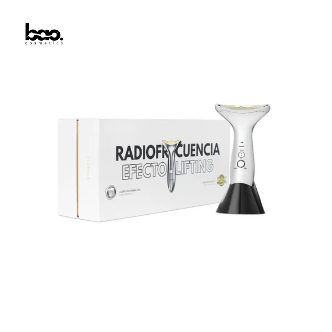 RadioFrecuencia Lifting Oro 24K Facial y Cuello - Reafirma la Piel, Reduce Arrugas y Devuelve Firmeza y Luminosidad al Rostro