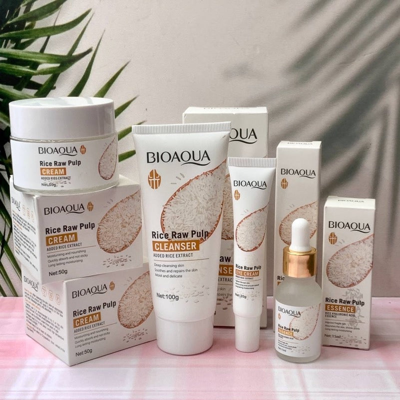 Kit Rutina Facial Oriental de Arroz | Tratamiento Facial Anti Edad y Aclarante BIOAQUA de Bao Cosmetics™