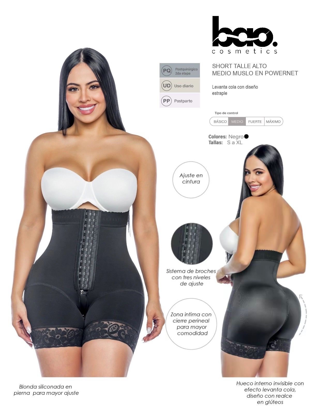 Faja Colombiana Tiro Alto con Broche de Bao Cosmetics™