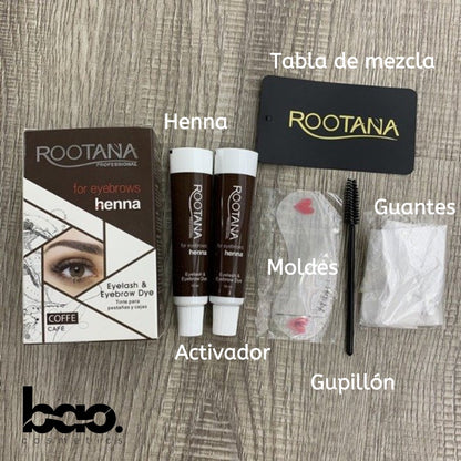 Tinte semipermanente Rootana de cejas y pestañas - Perfectas Al Despertar con Bao Cosmetics™